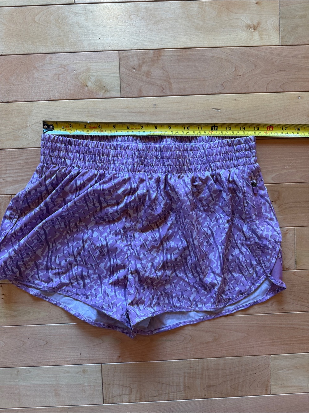 ASICS Women's Lavender Print Athletic Shorts